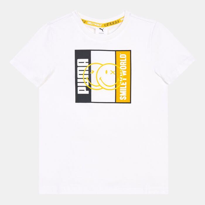 PUMA Kids' x SMILEYWORLD T-Shirt White PUMA Kids' x SMILEYWORLD T-Shirt White image number 0