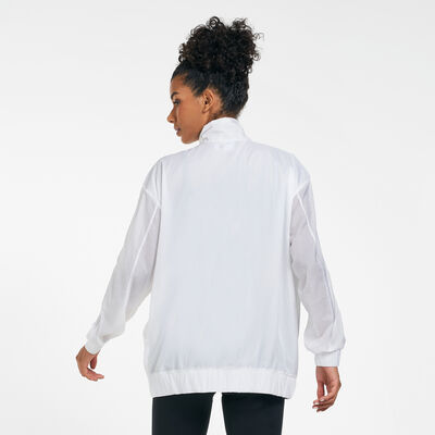 adidas Women's Adicolor Oversize Ripstop Track Jacket Grey