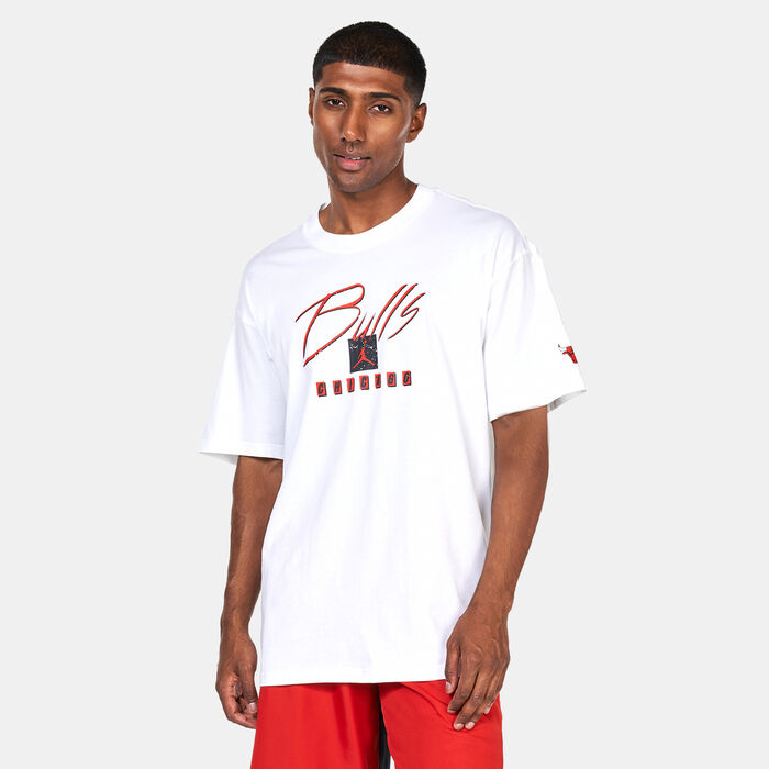 Jordan Men's Chicago Bulls Statement Max90 T-Shirt White Jordan Men's Chicago Bulls Statement Max90 T-Shirt White image number 0