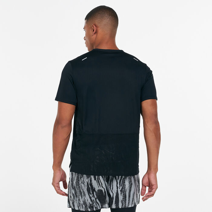 Nike Men's Rise 365 T-Shirt Black Nike Men's Rise 365 T-Shirt Black image number 1