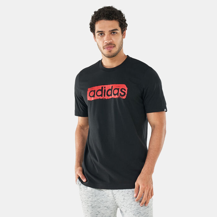 adidas Men's Brushstroke T-Shirt Black adidas Men's Brushstroke T-Shirt Black image number 0