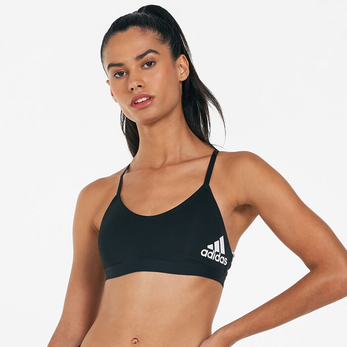 adidas Women's All Me Light Support Training Sports Bra Black image number 0