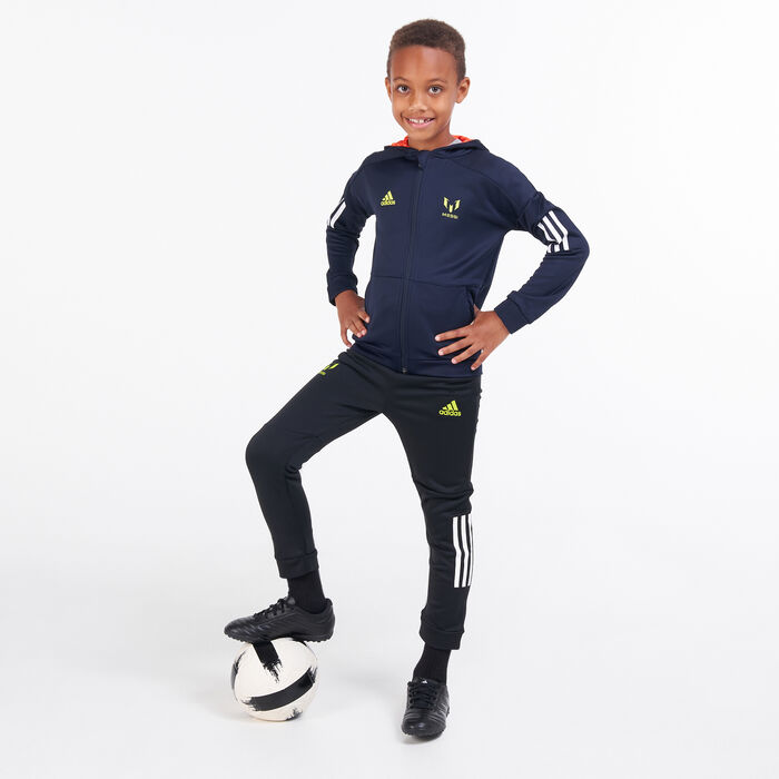 adidas Kids' Messi Football-Inspired Hoodie Blue adidas Kids' Messi Football-Inspired Hoodie Blue image number 2