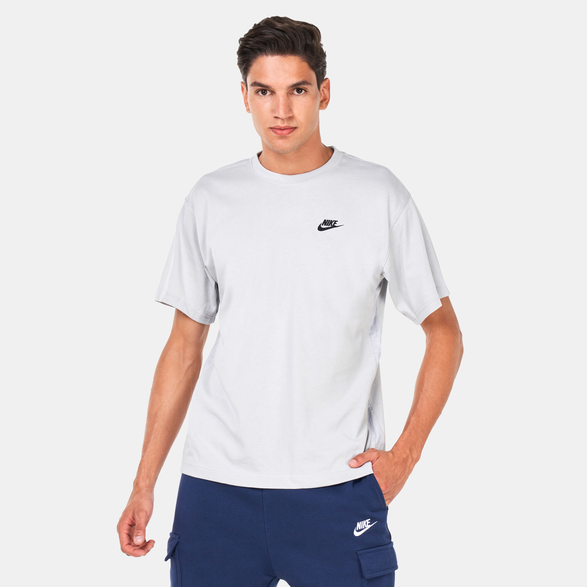 Men s Sportswear Lightweight Knit T Shirt Grey Nike in Qatar SSS