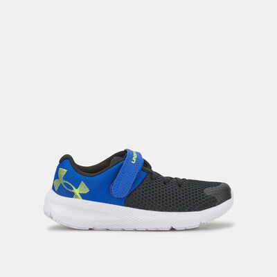 Under Armour Kids' UA Pursuit 2 AC Big Logo Running Shoe (Younger Kids) Black