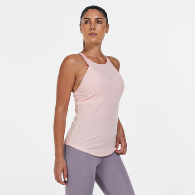 Nike Women's Yoga Pointelle Tank Top Orange