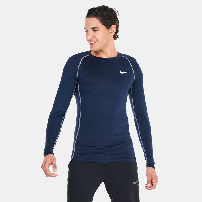 Nike Men's Pro Dri-Fit Tight T-Shirt Blue image number 0