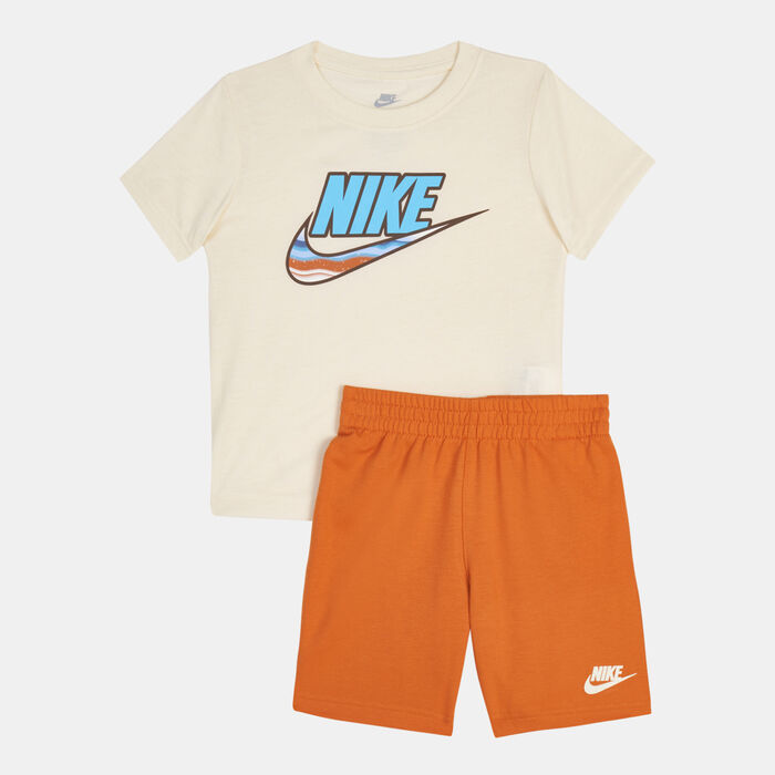 Nike Kids' Sportswear LNT T-Shirt And Shorts Set Brown image number 0