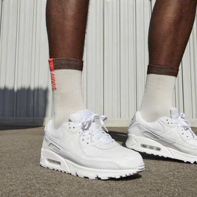 Nike Men's Air Max 90 LTR Shoes White Nike Men's Air Max 90 LTR Shoes White