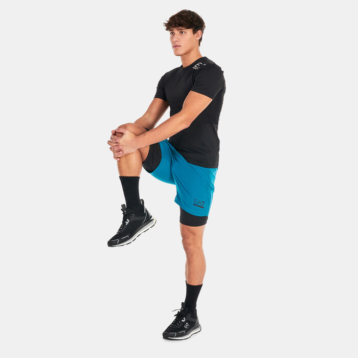 EA7 Emporio Armani Men's Vigor7 Bermuda Shorts Blue EA7 Emporio Armani Men's Vigor7 Bermuda Shorts Blue image number 2