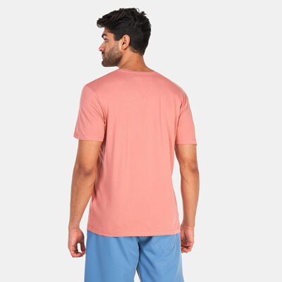 Timberland Men's Small Logo Print Logo T-Shirt Peach