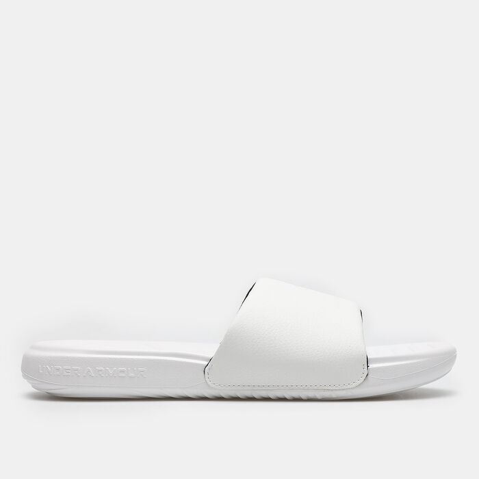 Under Armour Women's Ansa Fixed Slides White Under Armour Women's Ansa Fixed Slides White image number 1
