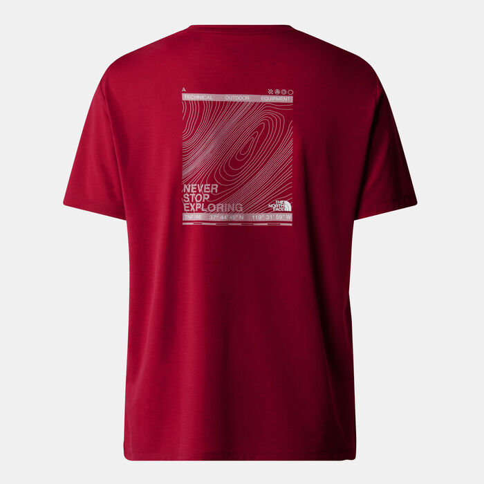 The North Face Women's Topographic Foundation T-Shirt Red The North Face Women's Topographic Foundation T-Shirt Red image number 1