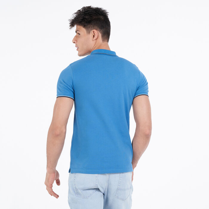 Timberland Men's Millers River Tipped Pique Polo T-Shirt Blue image number 1