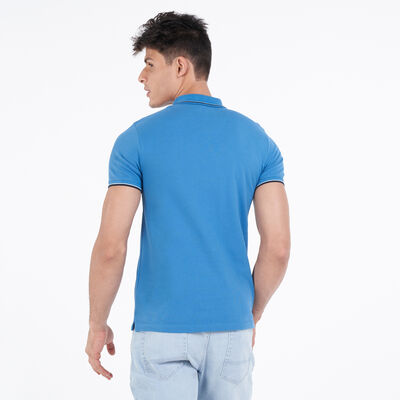 Timberland Men's Millers River Tipped Pique Polo T-Shirt Blue Timberland Men's Millers River Tipped Pique Polo T-Shirt Blue