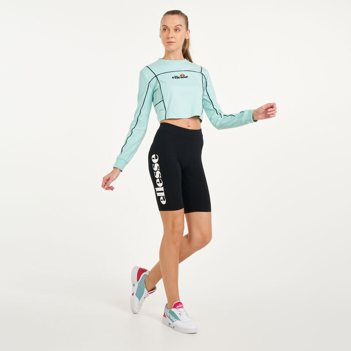 ellesse Women's Stelleri Crop Top Blue image number 2