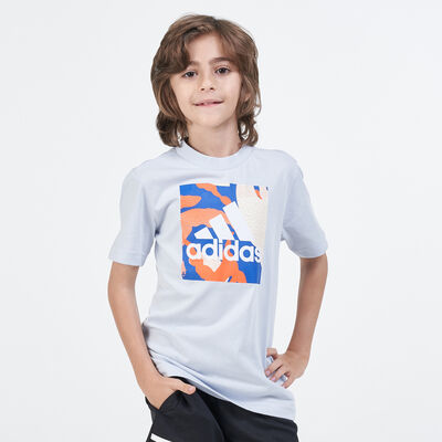 adidas Kids' Camo Graphic Tee Blue