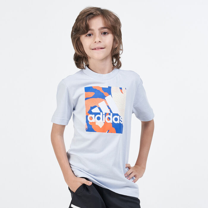 adidas Kids' Camo Graphic Tee Blue image number 0