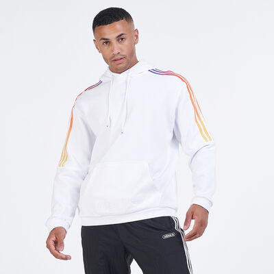 adidas Originals Men's SPRT 3-Stripes Hoodie White adidas Originals Men's SPRT 3-Stripes Hoodie White