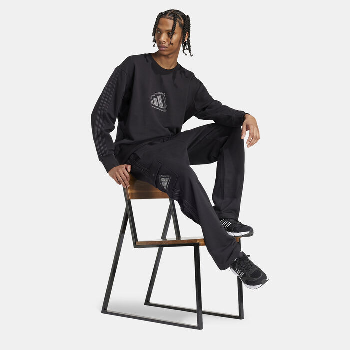 adidas Men's ALL SZN Graphic Seasonal Pants Black adidas Men's ALL SZN Graphic Seasonal Pants Black image number 2