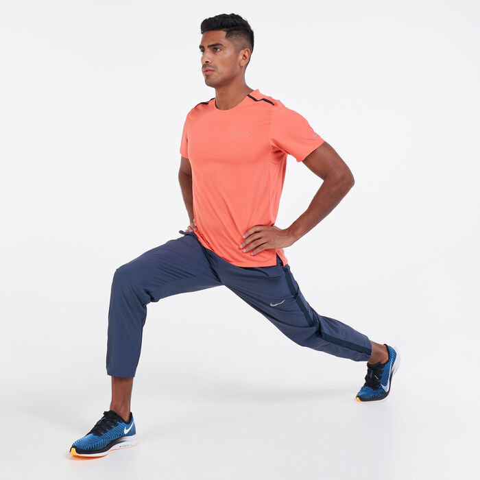 Nike Men's Rise 365 Run T-Shirt Orange Nike Men's Rise 365 Run T-Shirt Orange image number 2