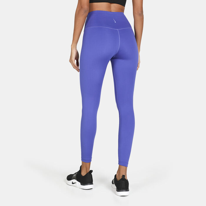 Nike Women's 7/8 Yoga Leggings Blue image number 1