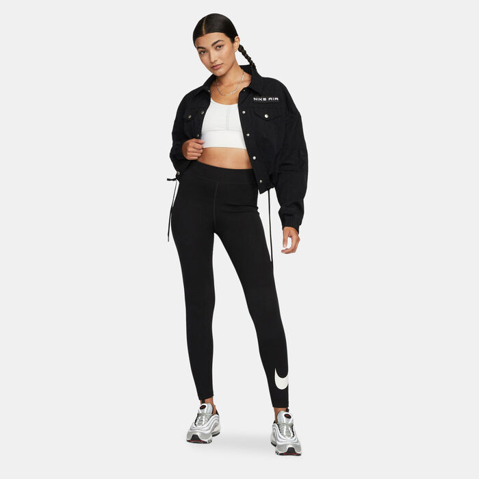 Nike Women's Sportswear Classics Graphic Leggings Black image number 2