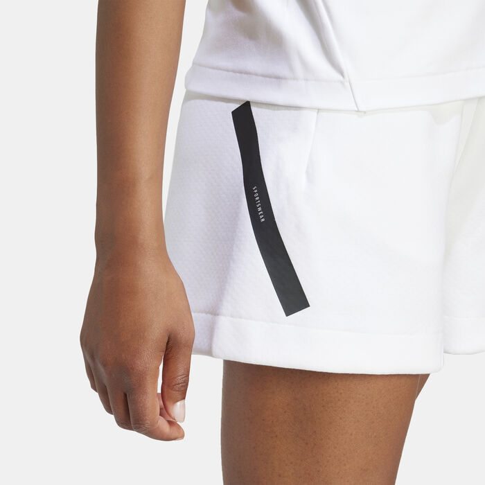 adidas Women's Z.N.E. Shorts White image number 2