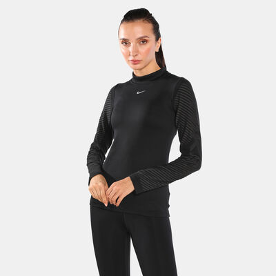 Nike Women's Therma-fit Long Sleeve T-Shirt Black