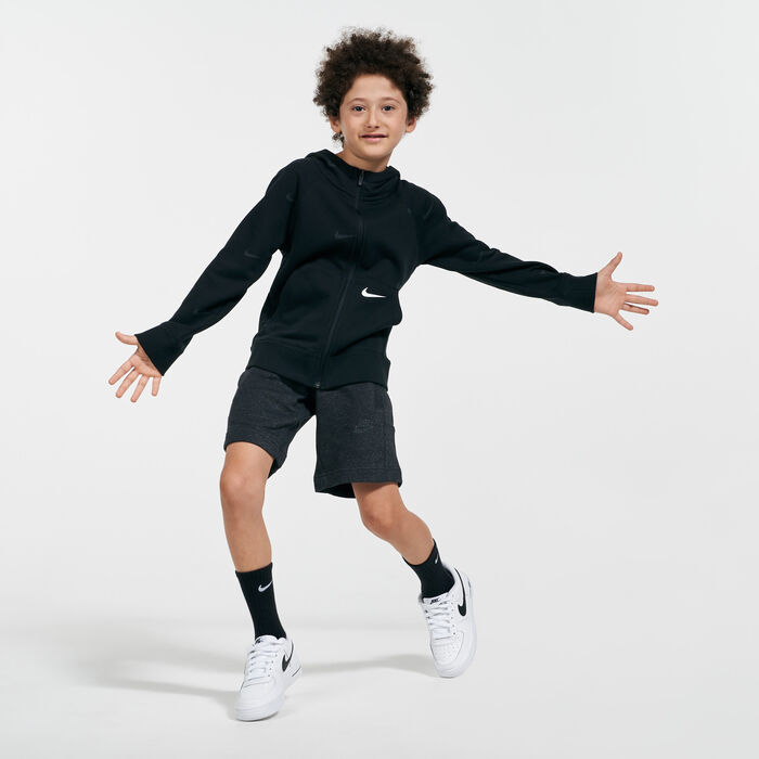 Nike Kids' Swoosh Fleece Jacket Black Nike Kids' Swoosh Fleece Jacket Black image number 2