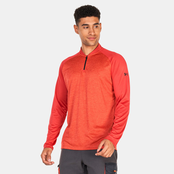 Under Armour Men's UA Tech 2.0 Novelty 1/4 Zip Sweatshirt Red image number 0
