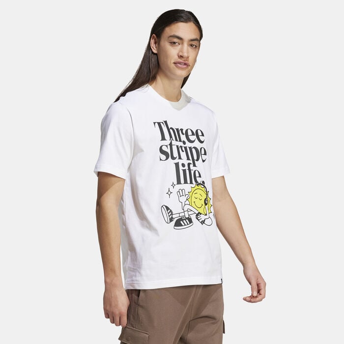 adidas Men's Positivity Graphic T-Shirt White adidas Men's Positivity Graphic T-Shirt White image number 2