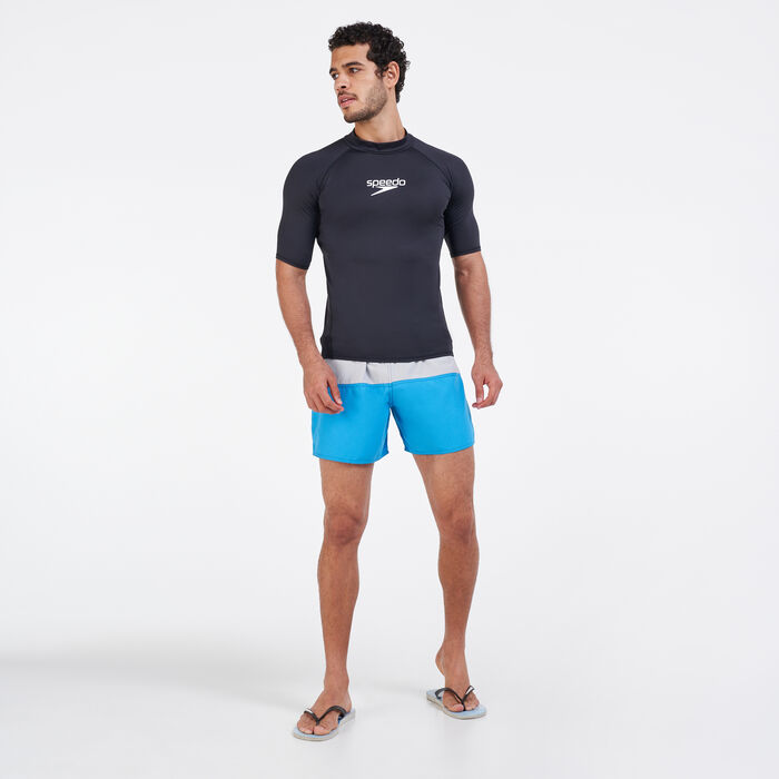Speedo Men's Essential Rashguard Swimming T-Shirt Black Speedo Men's Essential Rashguard Swimming T-Shirt Black image number 2