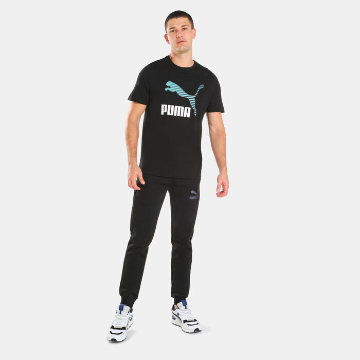 PUMA Men's Classics Classics Logo Interest T-Shirt Black PUMA Men's Classics Classics Logo Interest T-Shirt Black image number 2