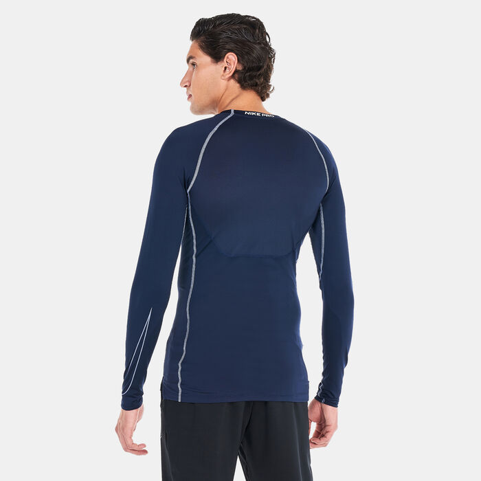 Nike Men's Pro Dri-Fit Tight T-Shirt Blue image number 1