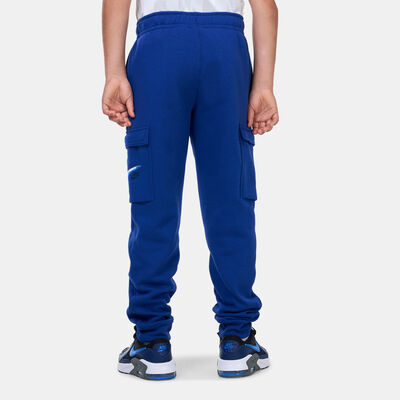 Nike Kids' Sportswear Fleece Graphic Cargo Trousers Blue Nike Kids' Sportswear Fleece Graphic Cargo Trousers Blue