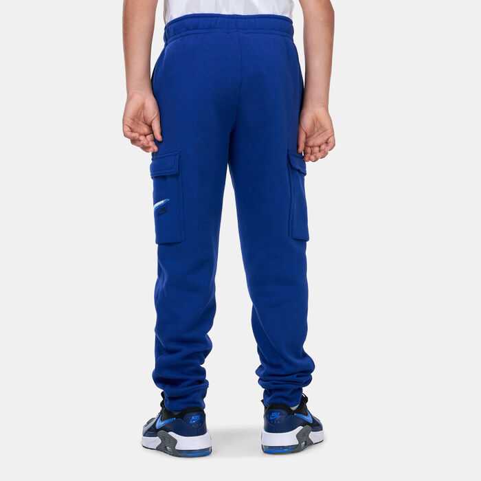 Nike Kids' Sportswear Fleece Graphic Cargo Trousers Blue Nike Kids' Sportswear Fleece Graphic Cargo Trousers Blue image number 1