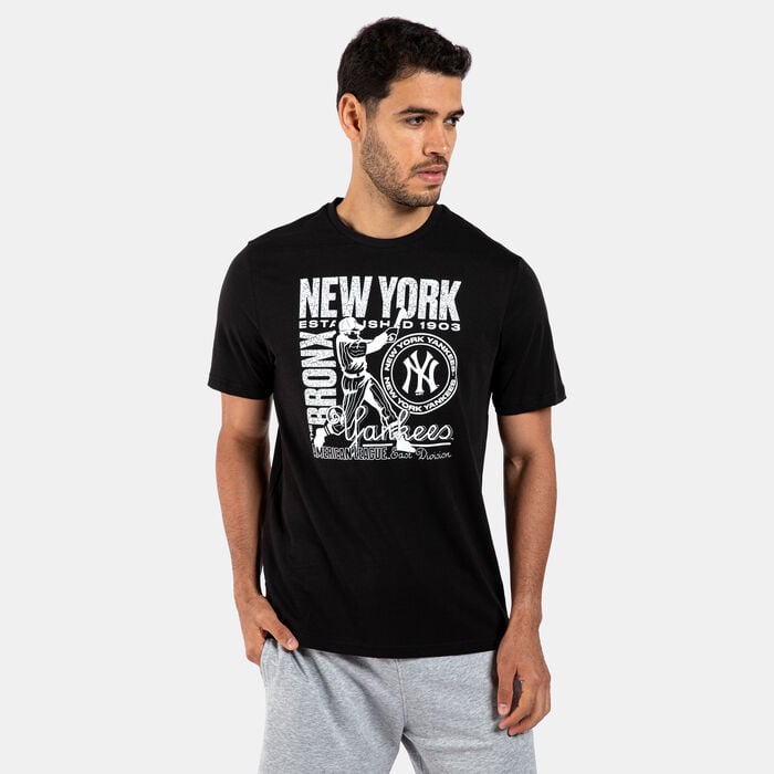 New Era Men's New York Yankees Distressed Graphic T-Shirt Black New Era Men's New York Yankees Distressed Graphic T-Shirt Black image number 0