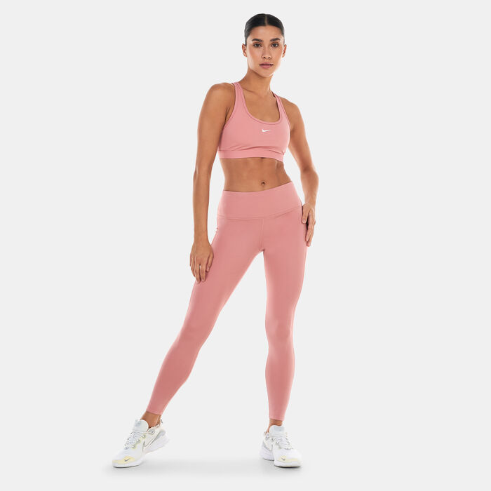 Nike Women's Swoosh Light-Support Training Sports Bra Pink Nike Women's Swoosh Light-Support Training Sports Bra Pink image number 2