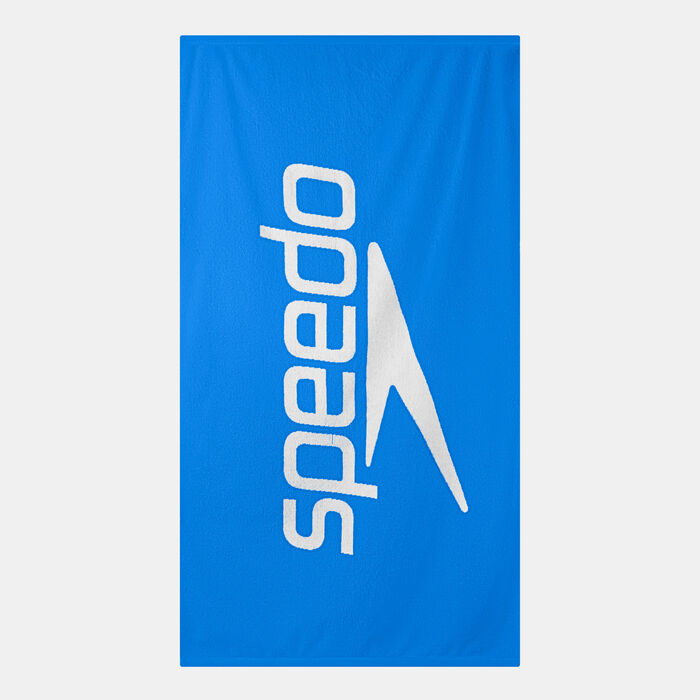 Speedo Logo Beach Towel Blue image number 1