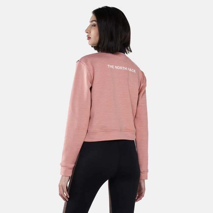 The North Face Women's Mountain Athletics Sweatshirt Pink The North Face Women's Mountain Athletics Sweatshirt Pink image number 1