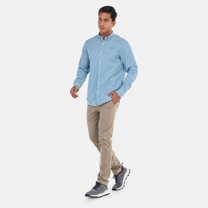 Timberland Men's Suncook River Poplin GIngham Shirt Blue Timberland Men's Suncook River Poplin GIngham Shirt Blue image number 2