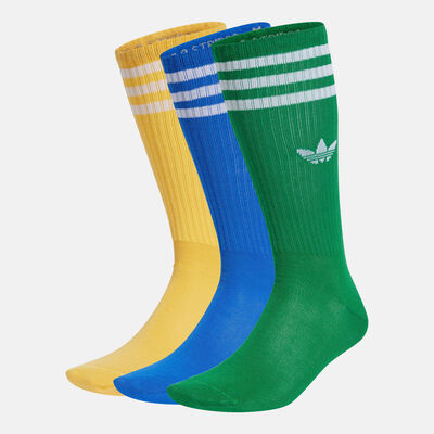 adidas Originals Men's Solid Crew Socks (3 Pairs) Multi