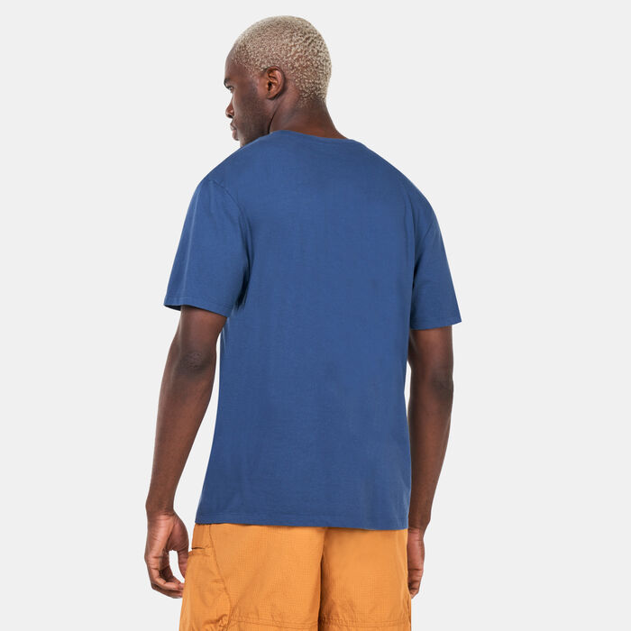 Timberland Men's Linear Logo Seasonal Camo T-Shirt Blue Timberland Men's Linear Logo Seasonal Camo T-Shirt Blue image number 1