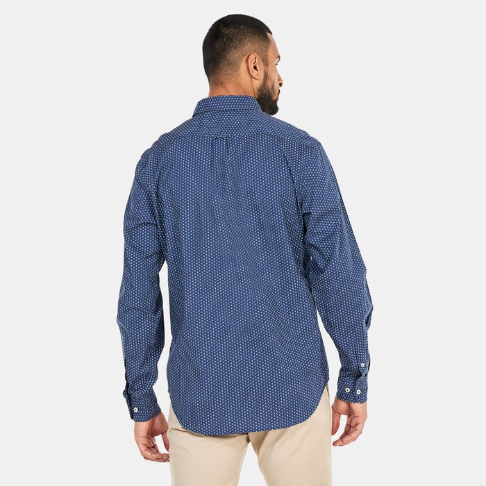 Timberland Men's Micro All Over Print Shirt Blue Timberland Men's Micro All Over Print Shirt Blue image number 1