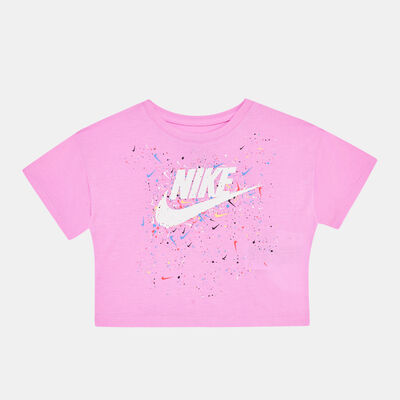 Nike Kids' Swoosh Pop Block Boxy T-Shirt Pink