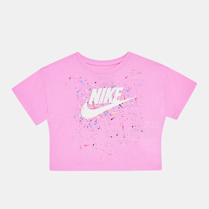 Nike Kids' Swoosh Pop Block Boxy T-Shirt Pink Nike Kids' Swoosh Pop Block Boxy T-Shirt Pink image number 0