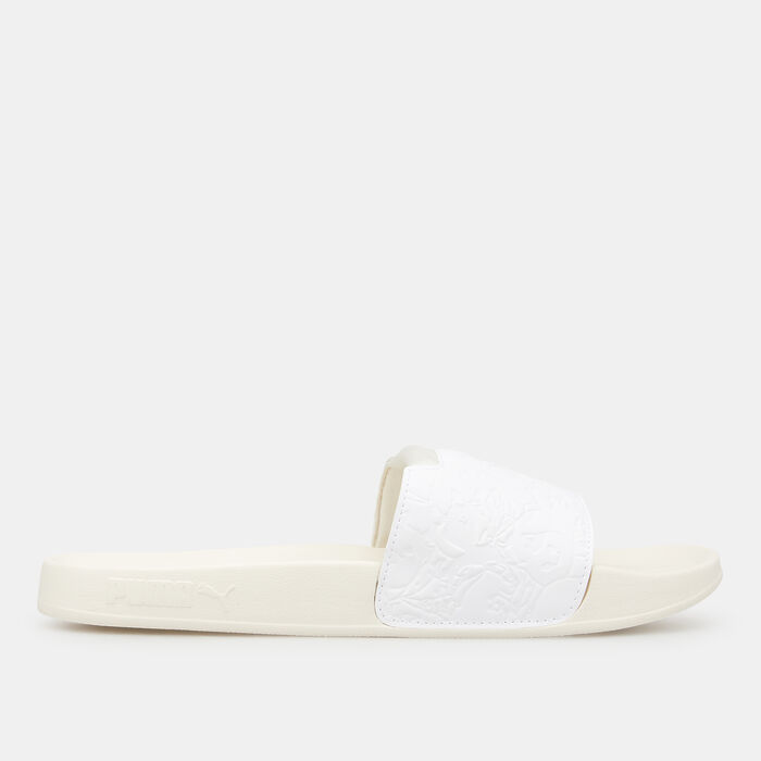 PUMA Men's x FINAL FANTASY XIV Leadcat 2.0 Slides White PUMA Men's x FINAL FANTASY XIV Leadcat 2.0 Slides White image number 1