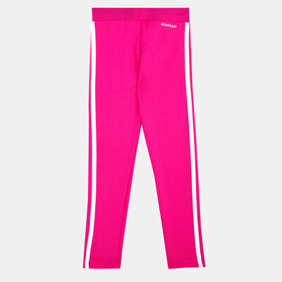 adidas Kids' Designed To Move 3-Stripe Leggings Pink
