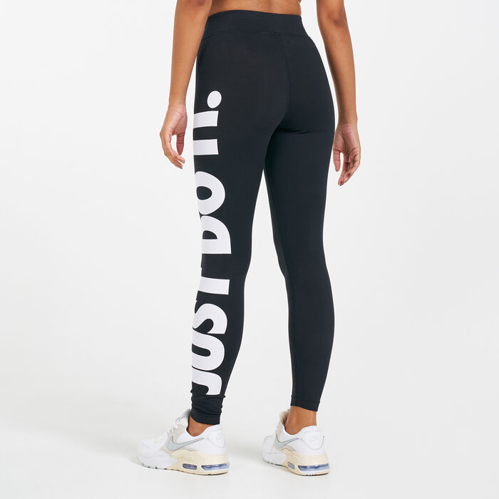 Nike Women's Sportswear Essential Just Do It Leggings Black image number 1